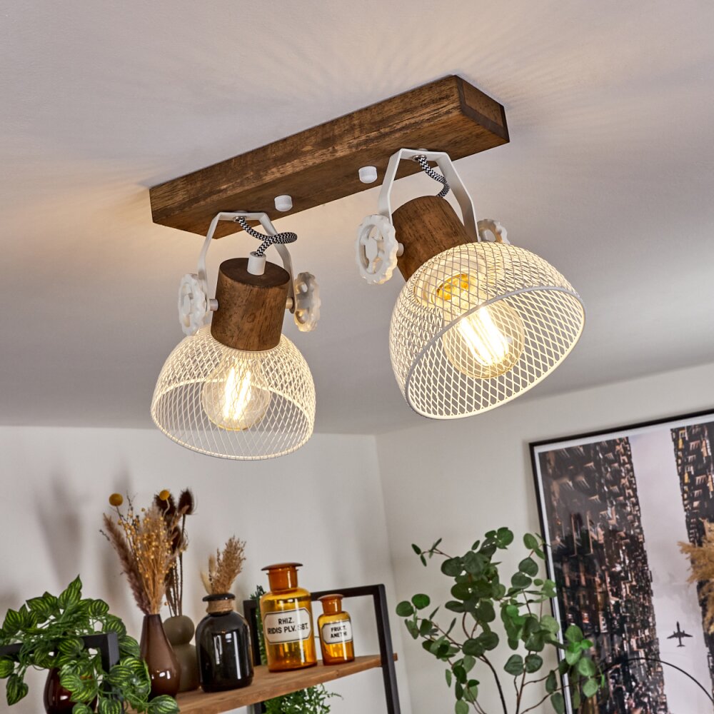 Orny Deckenleuchte Braun, Weiß, 2-flammig main product photo