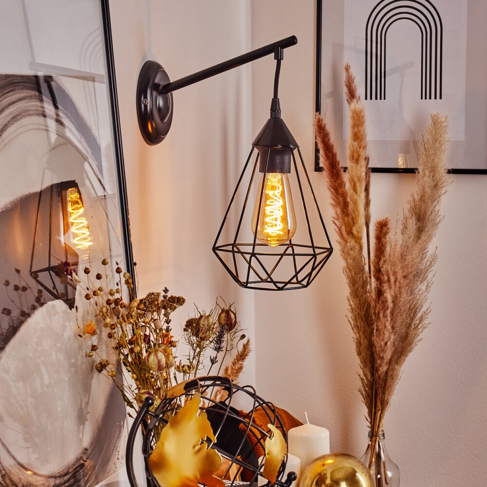 Cenova Wandleuchte Schwarz, 1-flammig main product photo