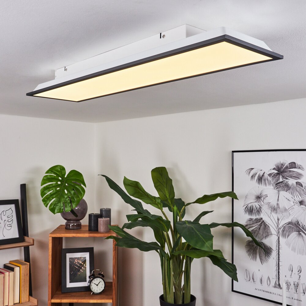 Salmi Deckenpanel LED Schwarz, Weiß, 1-flammig main product photo