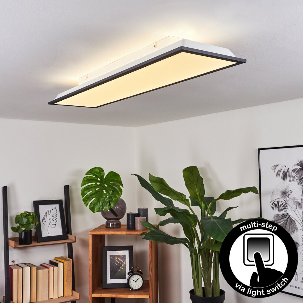 Salmi Deckenpanel LED Schwarz, Weiß, 1-flammig main product photo