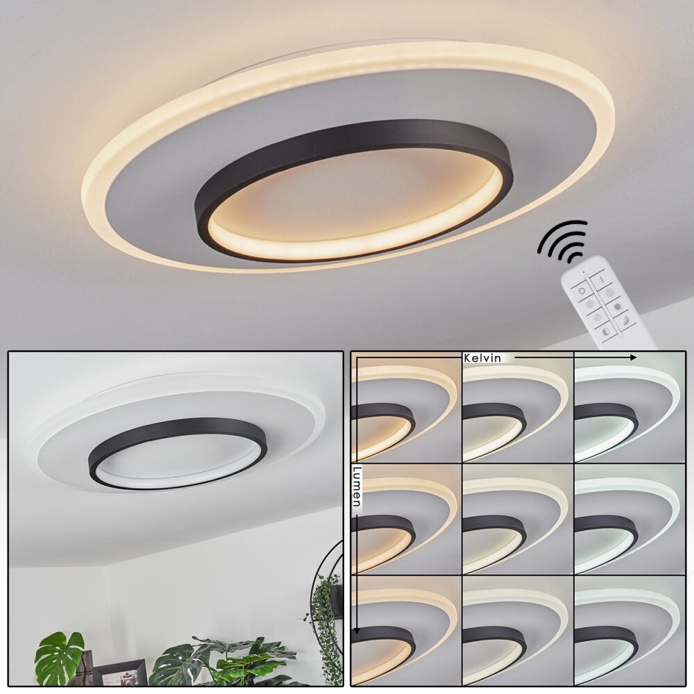 Andelfingen Deckenleuchte LED Weiß, 1-flammig, Fernbedienung main product photo