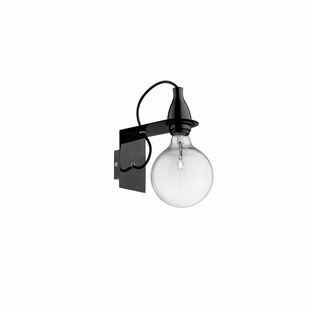 Ideal Lux MINIMAL Wandleuchte Schwarz, 1-flammig main product photo