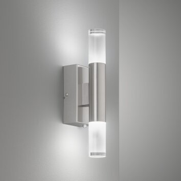 Fischer & Honsel Nyra Wandleuchte LED Nickel-Matt, 2-flammig Fischer & Honsel Nyra Wandleuchte LED Nickel-Matt, 2-flammig