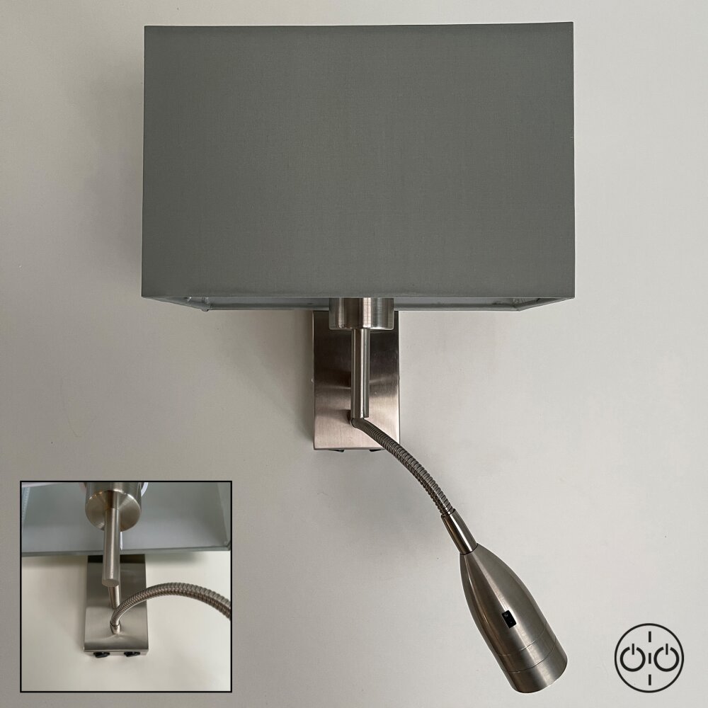 Fischer & Honsel Dream Wandleuchte Nickel-Matt, 1-flammig main product photo