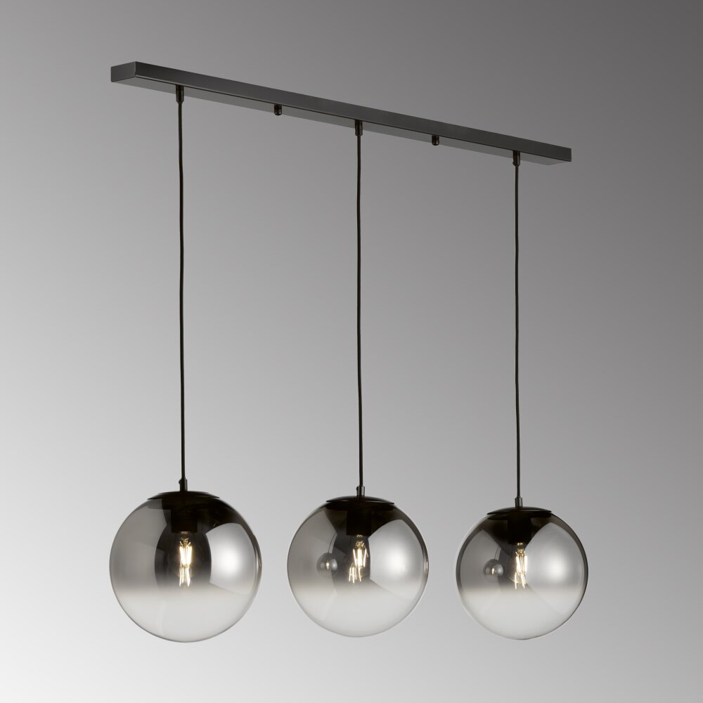 SCHÖNER WOHNEN-Kollektion Mirror Pendelleuchte Schwarz, 3-flammig main product photo