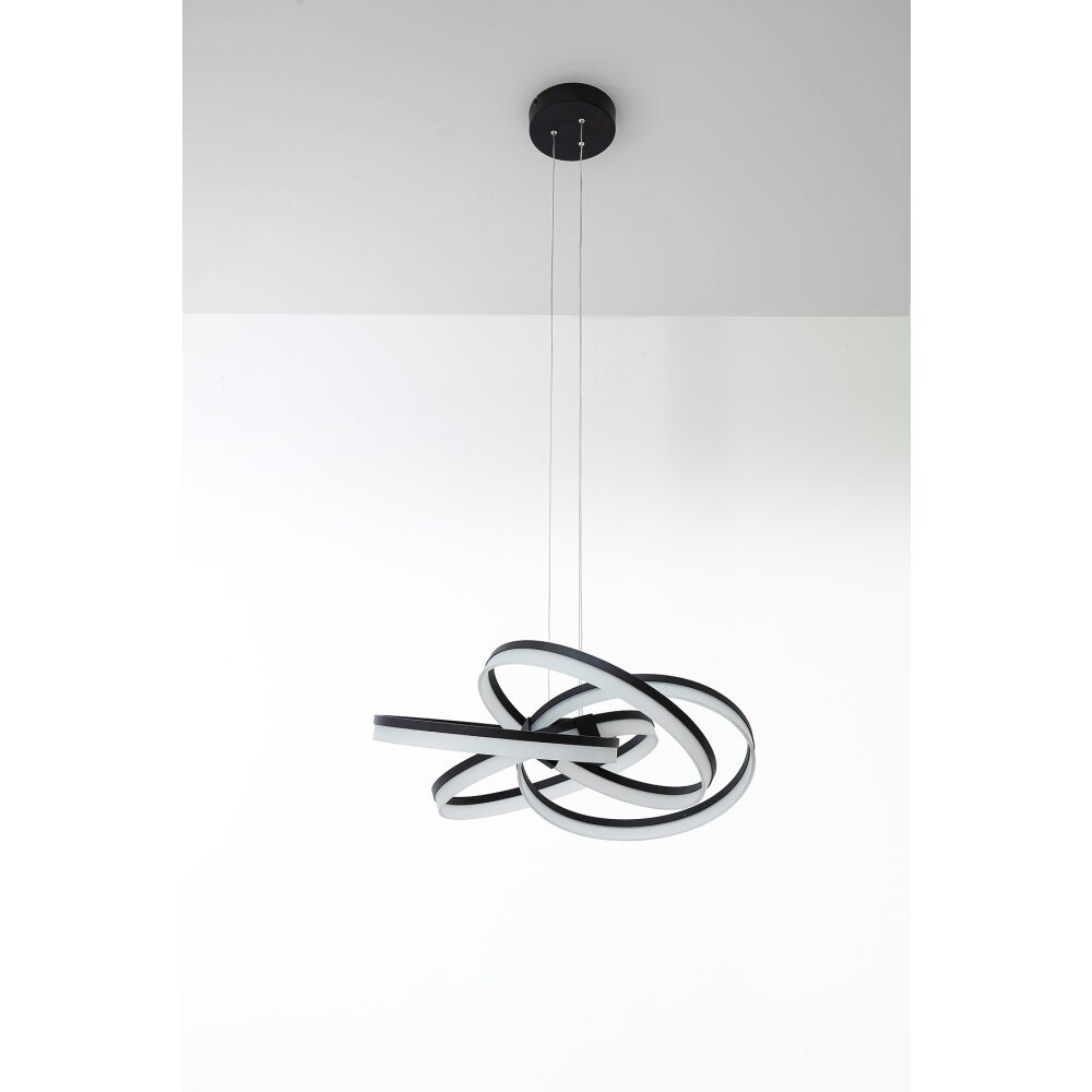 SCHÖNER WOHNEN-Kollektion Loop Pendelleuchte LED Schwarz, 1-flammig main product photo