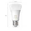 Philips Hue White Ambiance 3er Set LED E27 8 Watt 2200 - 6500 Kelvin 806 Lumen