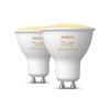 Philips Hue White Ambiance 2er Set LED GU10 5 Watt 2200 - 6500 Kelvin 350 Lumen