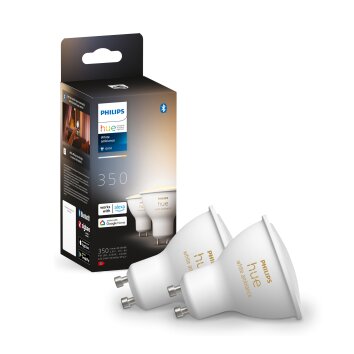 Philips Hue White Ambiance 2er Set LED GU10 5 Watt 2200 - 6500 Kelvin 350 Lumen