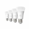 Philips Hue White 4er Set LED E27 9 Watt 2700 Kelvin 800 Lumen