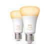 Philips Hue White Ambiance 2er Set LED E27 8 Watt 2200 - 6500 Kelvin 806 Lumen