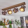 Herford  Deckenleuchte Holz dunkel, Rostfarben, 4-flammig
