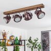 Herford  Deckenleuchte Holz dunkel, Rostfarben, 4-flammig
