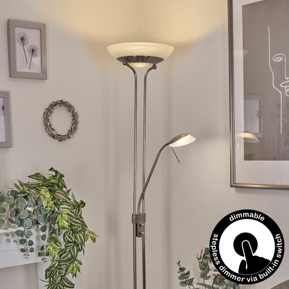 Biot Deckenfluter LED Nickel-Matt, 2-flammig main product photo