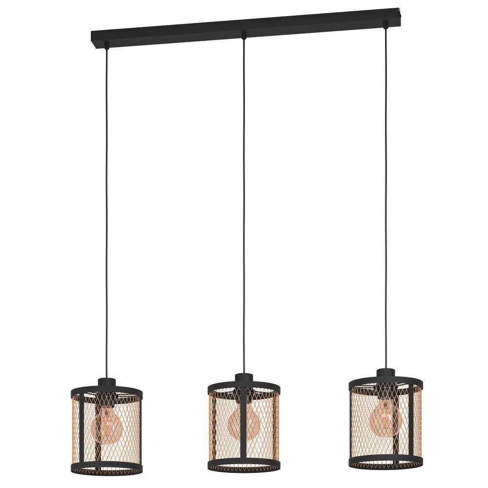 Eglo Leuchten DELLOW Hängeleuchte Schwarz, 3-flammig main product photo