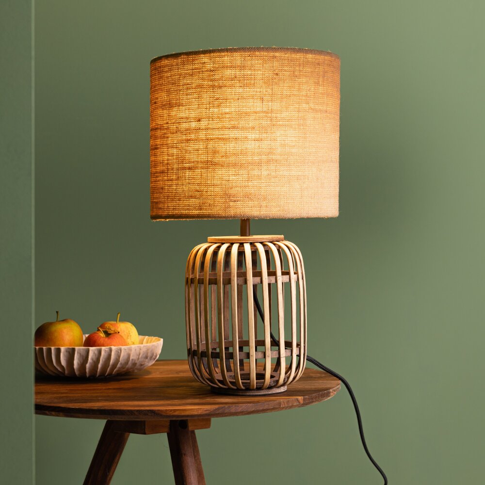 Brilliant Leuchten Woodrow Tischleuchte Naturfarben, 1-flammig main product photo