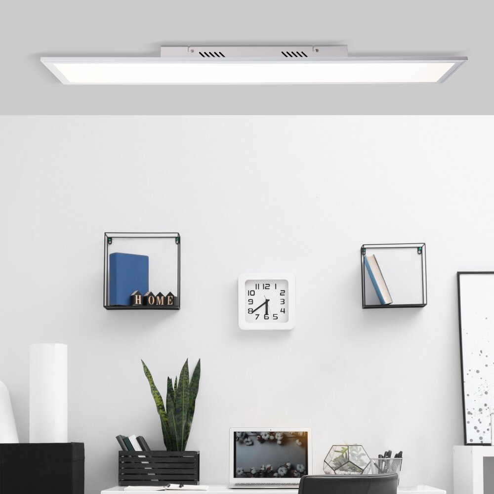 Brilliant Flat Deckenpanel LED Silber, 1-flammig, Fernbedienung main product photo