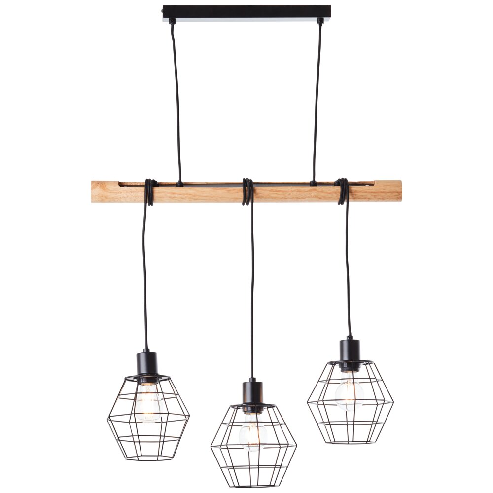 Brilliant Leuchten Ottawa Pendelleuchte Naturfarben, 3-flammig main product photo