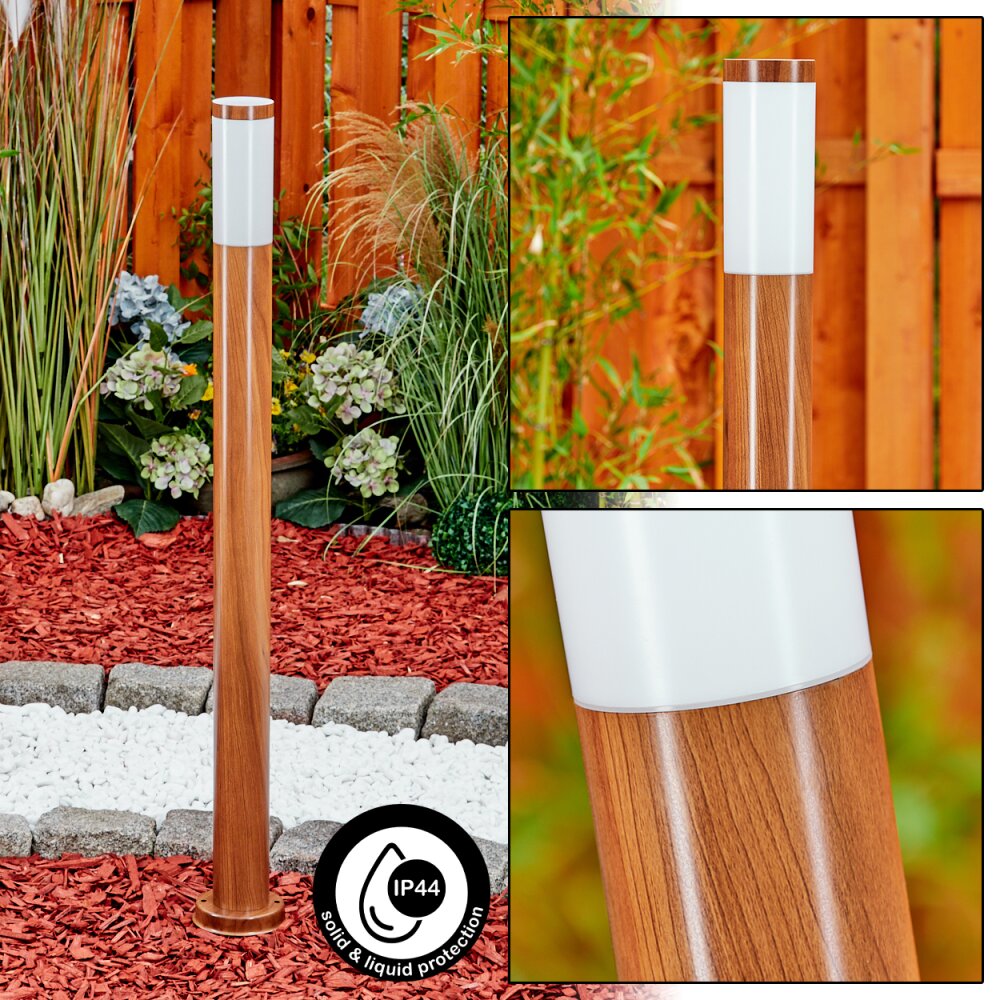 Gaborone Wegeleuchte Braun, Holzoptik, 1-flammig main product photo