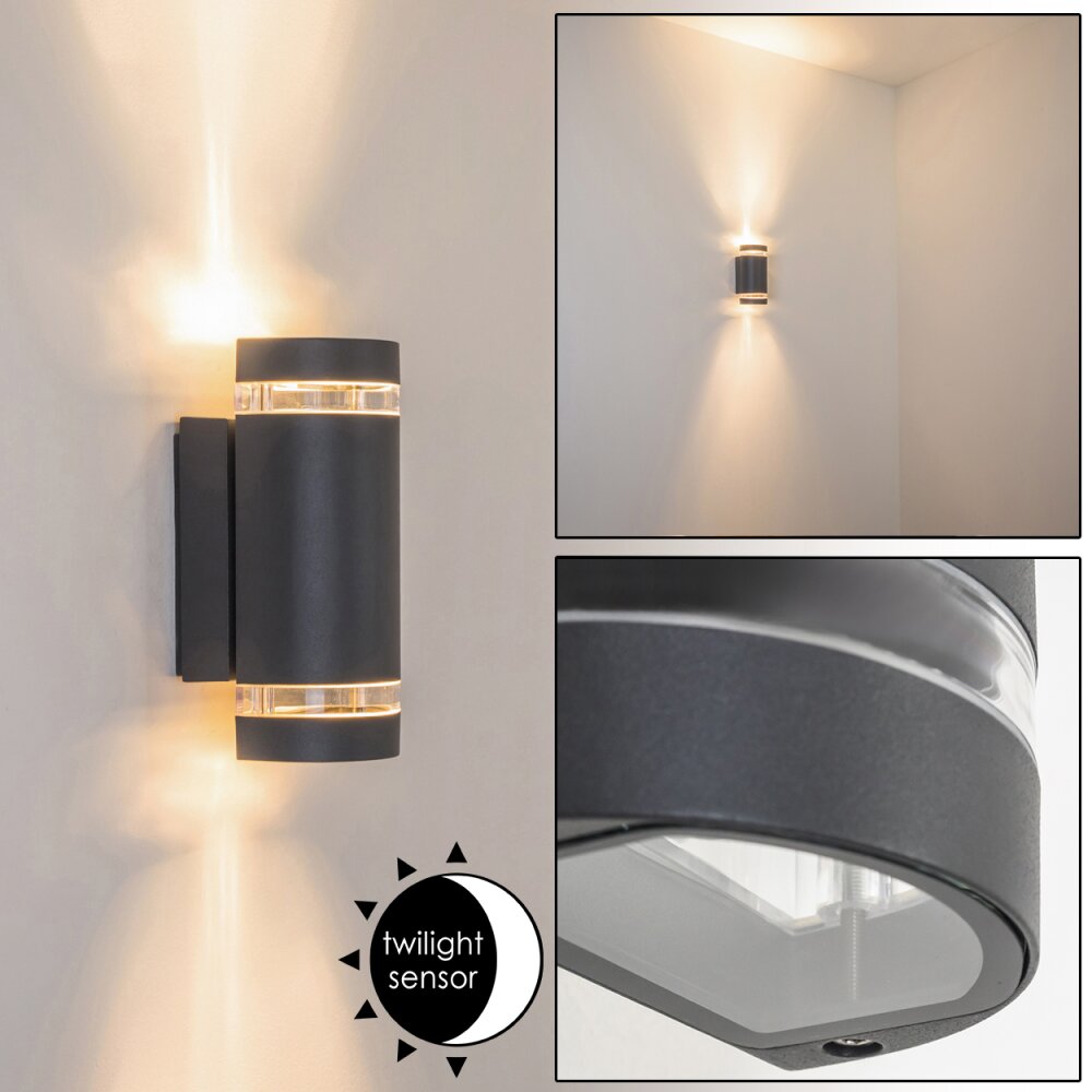 Inglewood Außenwandleuchte Anthrazit, 2-flammig main product photo
