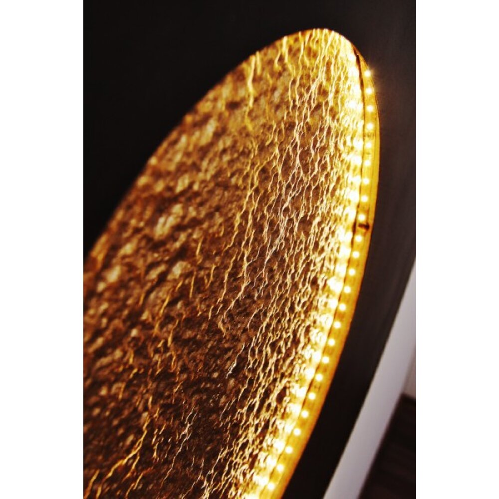 LED Wandlampe LUNA rund, Ø40cm, 9W, 12V, 2700K+3000K braun/schwarz/gold