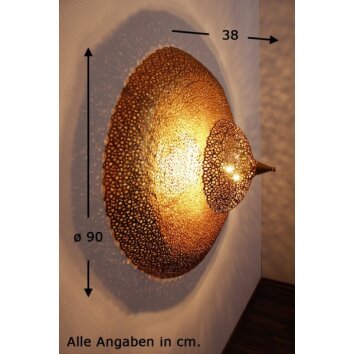 Holländer UTOPISTICO Wandleuchte Gold, Messing, 3-flammig