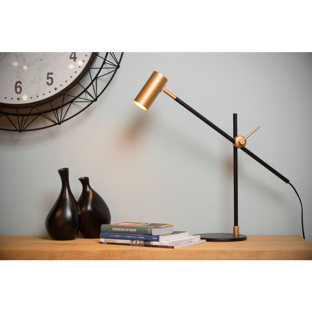 Lucide PHILINE Schreibtischlampe Schwarz, 1-flammig main product photo
