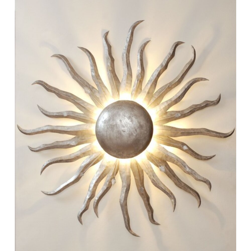 Holländer SONNE GIGANTE Wand- und Deckenleuchte Silber, 2-flammig main product photo