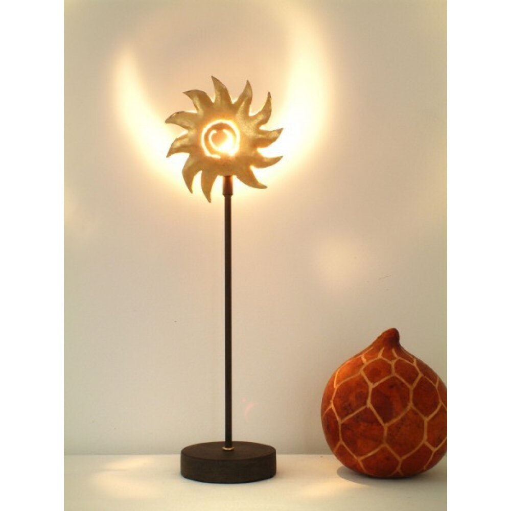 Holländer PICCOLA SOLE Tischleuchte Braun, Gold, 1-flammig main product photo