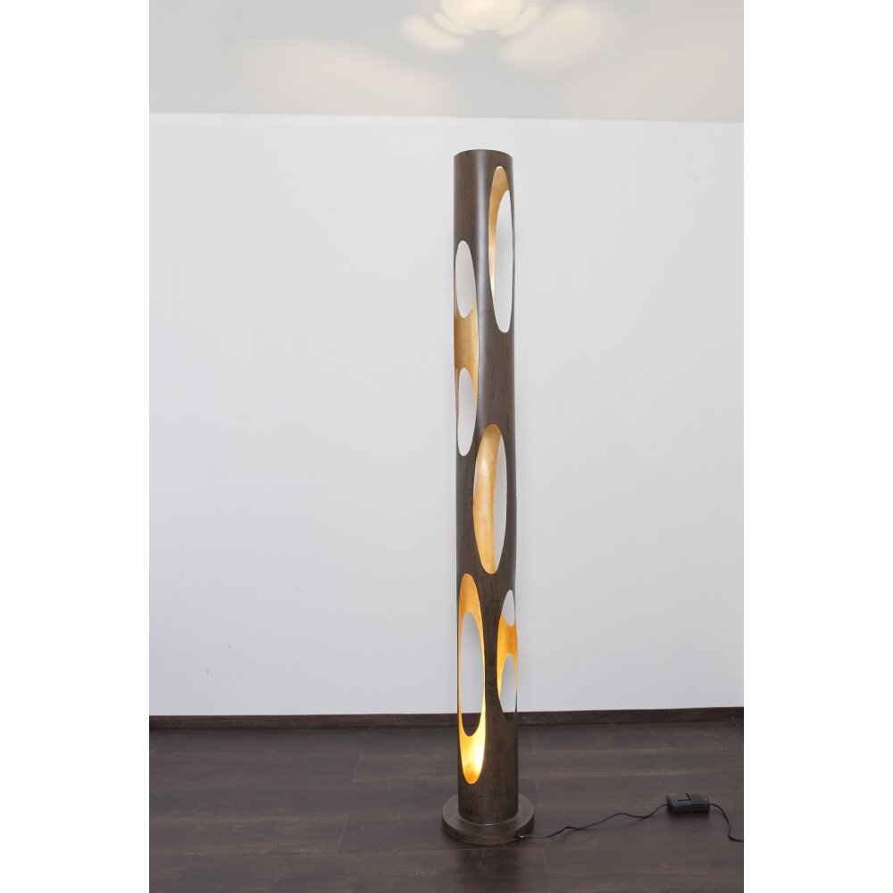 Holländer MASCHA Bodenleuchte Braun, Gold, 1-flammig main product photo