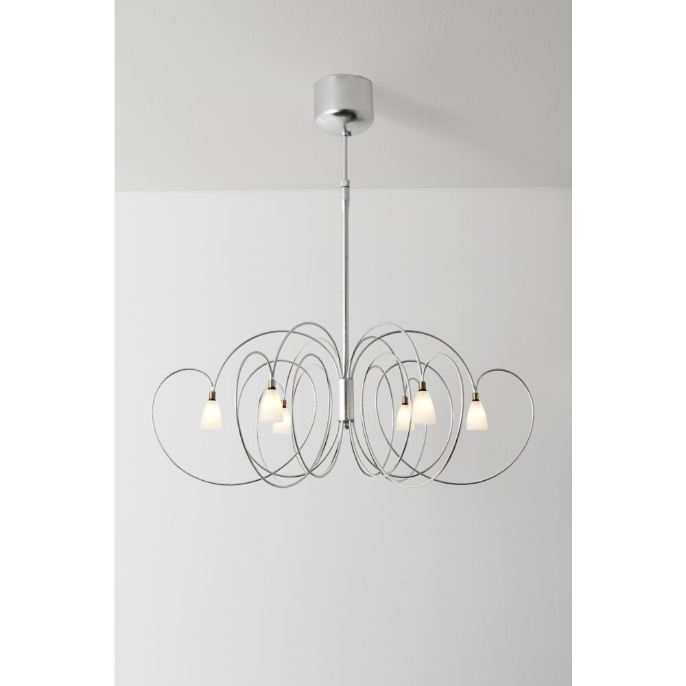 Holländer ROSASPINA Hängeleuchte Silber, 6-flammig main product photo