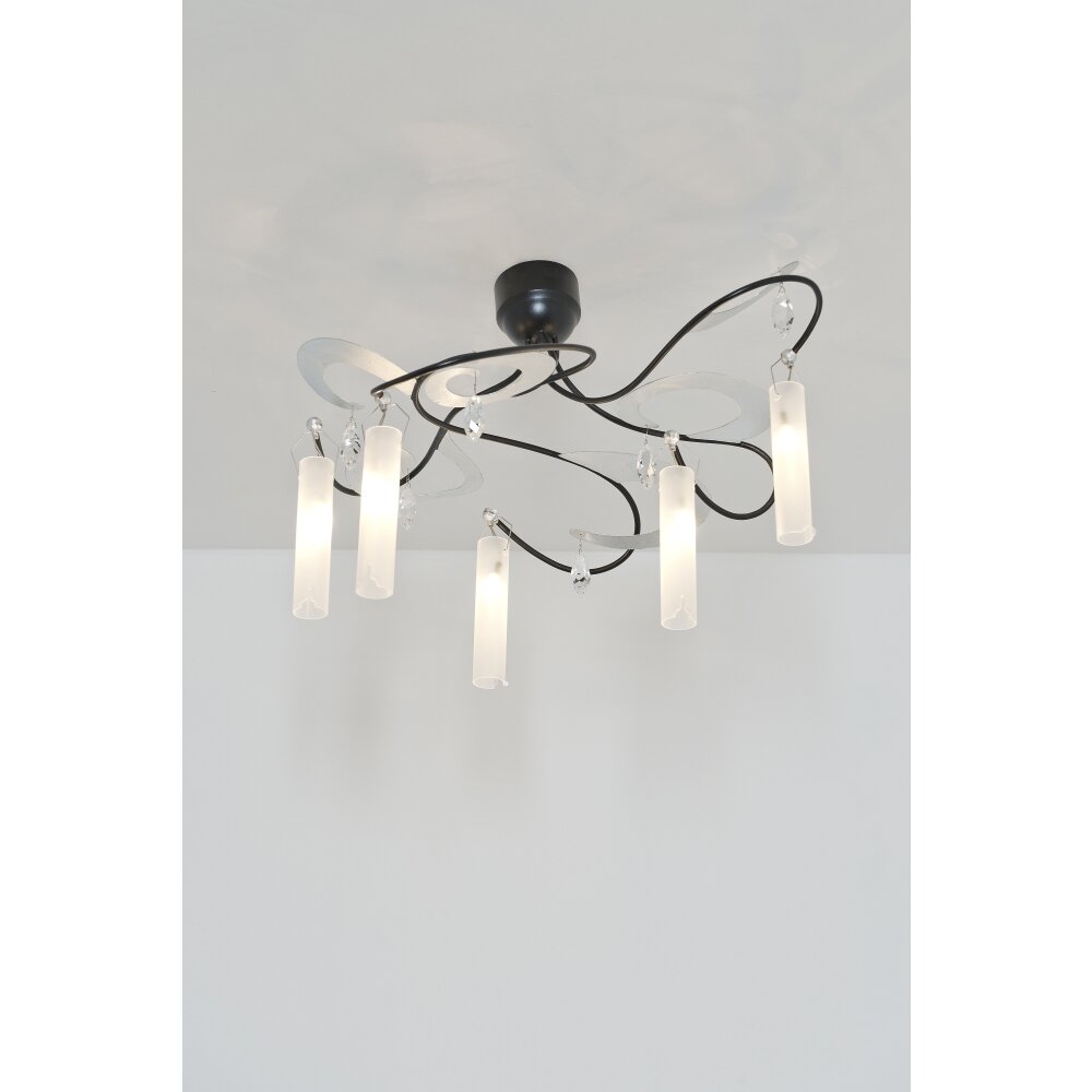 Holländer CASINO Deckenleuchte Schwarz, Silber, 5-flammig main product photo