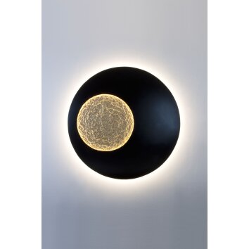 Holländer LUNA EXTRA GROSS Wandleuchte LED Braun, Gold, Schwarz, 1-flammig