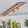 Deadwood            Deckenleuchte LED Braun, Chrom, Holzoptik, Schwarz, 5-flammig