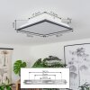 Barasat              Deckenpanel LED Schwarz, Weiß, 2-flammig