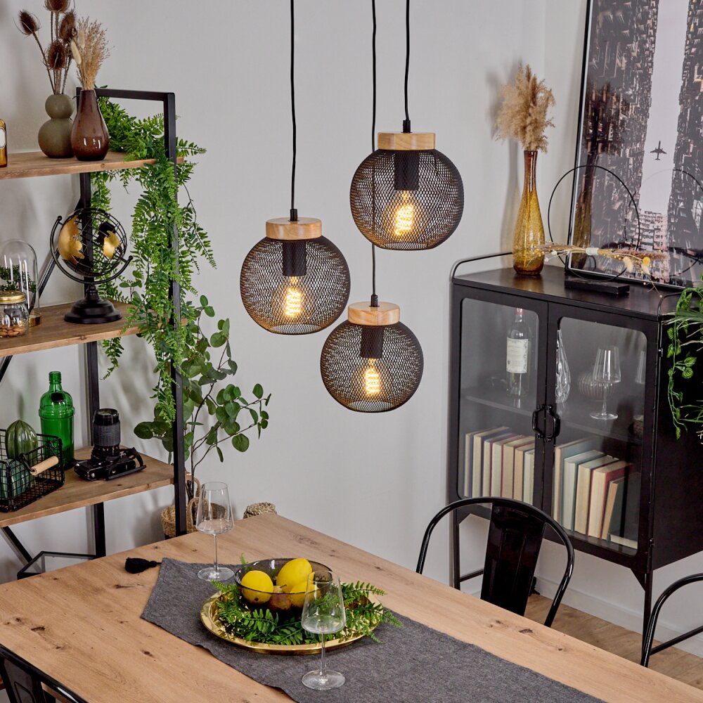 Reiden Hängeleuchte Schwarz, 3-flammig main product photo