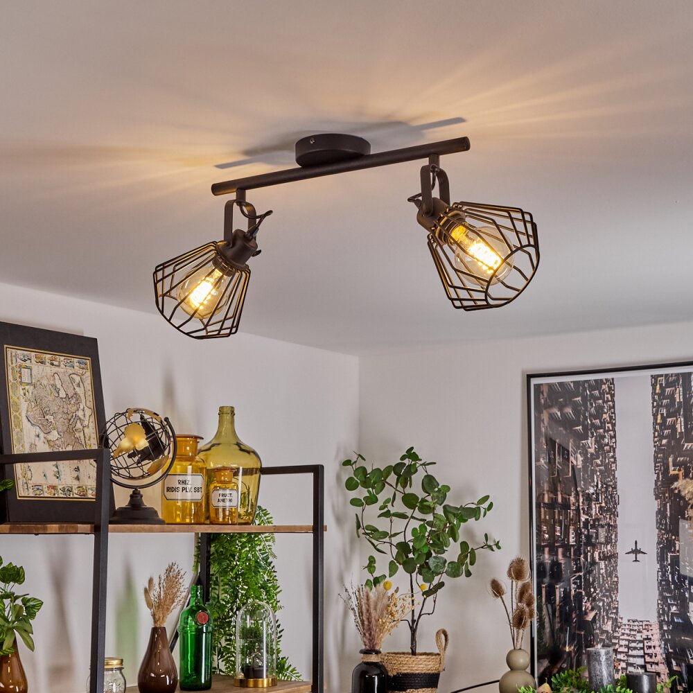 Albreda Deckenleuchte Schwarz, 2-flammig main product photo
