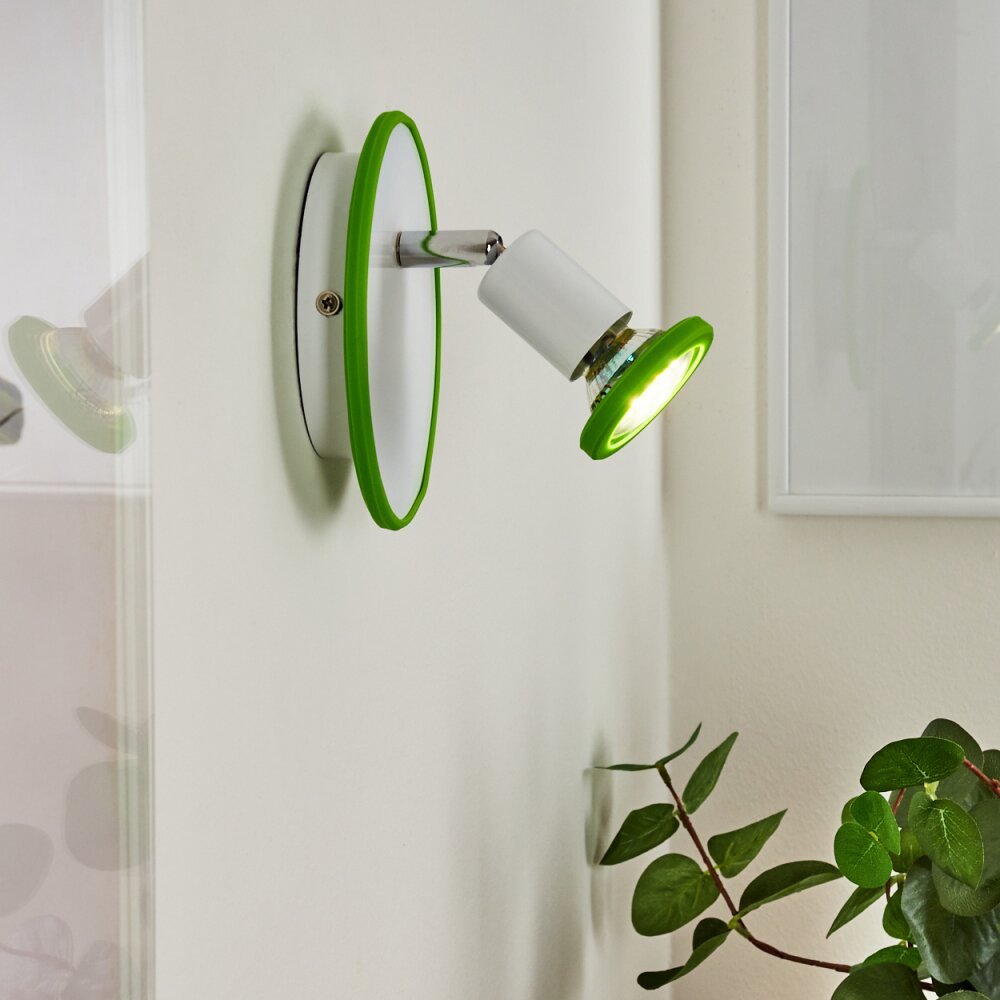 Cabri Wandleuchte LED Chrom, Grün, Weiß, 1-flammig main product photo