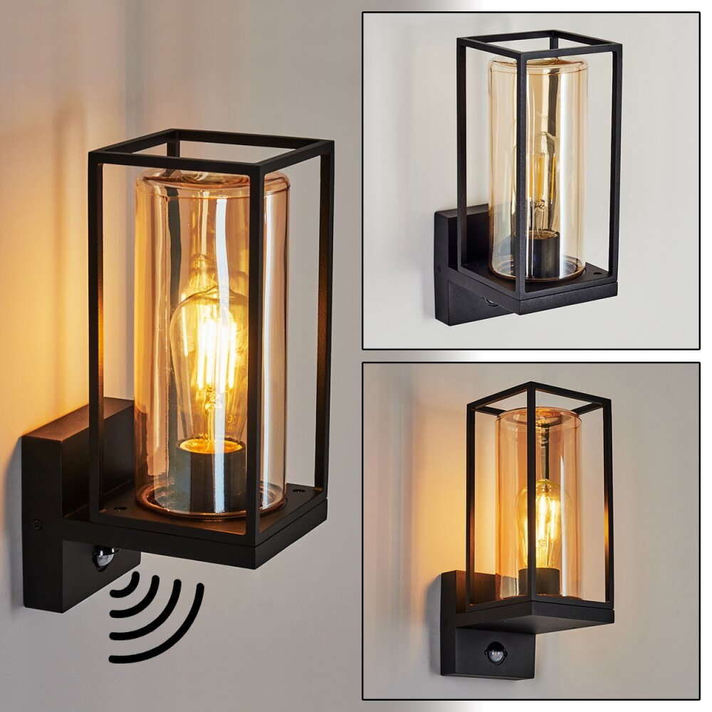 Palanga Außenwandleuchte Schwarz, 1-flammig, Bewegungsmelder main product photo