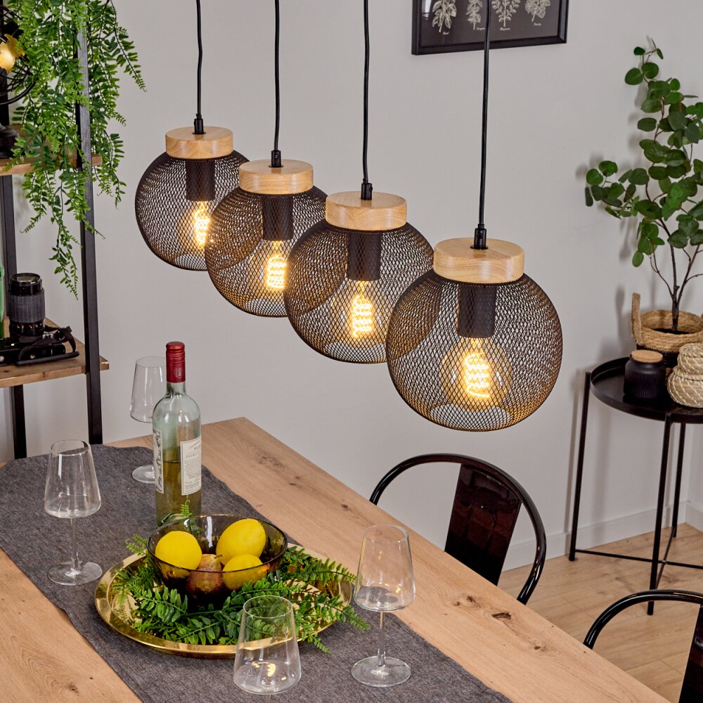 Reiden Hängeleuchte Schwarz, 4-flammig main product photo