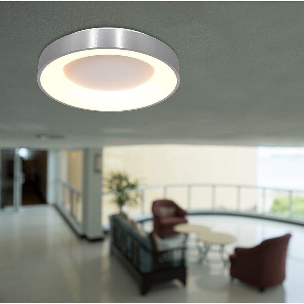 Steinhauer Ringlede Deckenleuchte Edelstahl, 1-flammig main product photo