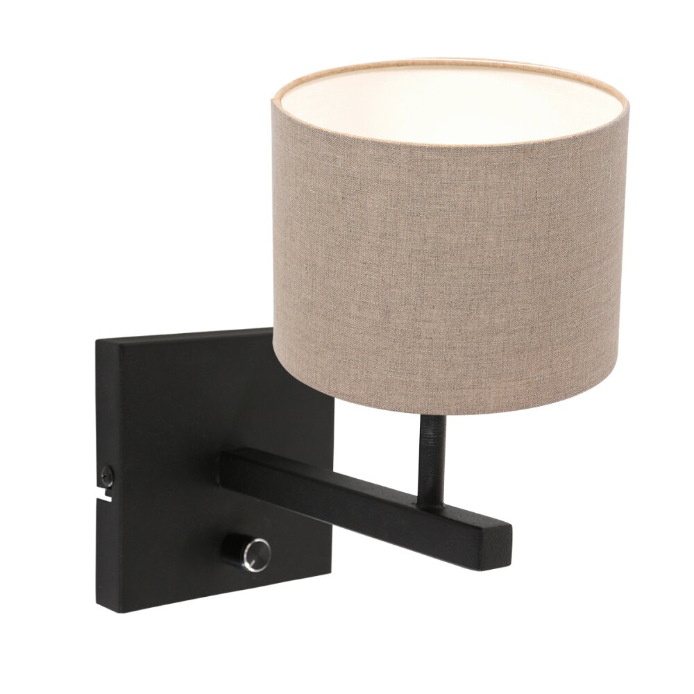 Steinhauer Stang Wandleuchte Schwarz, 1-flammig main product photo