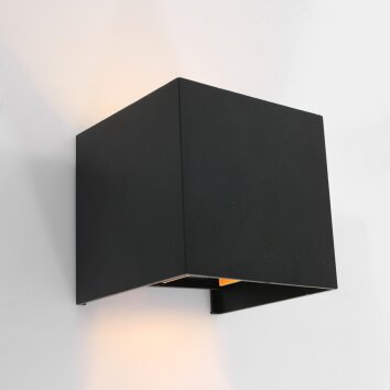 Steinhauer Muro Außenwandleuchte LED Schwarz, 2-flammig