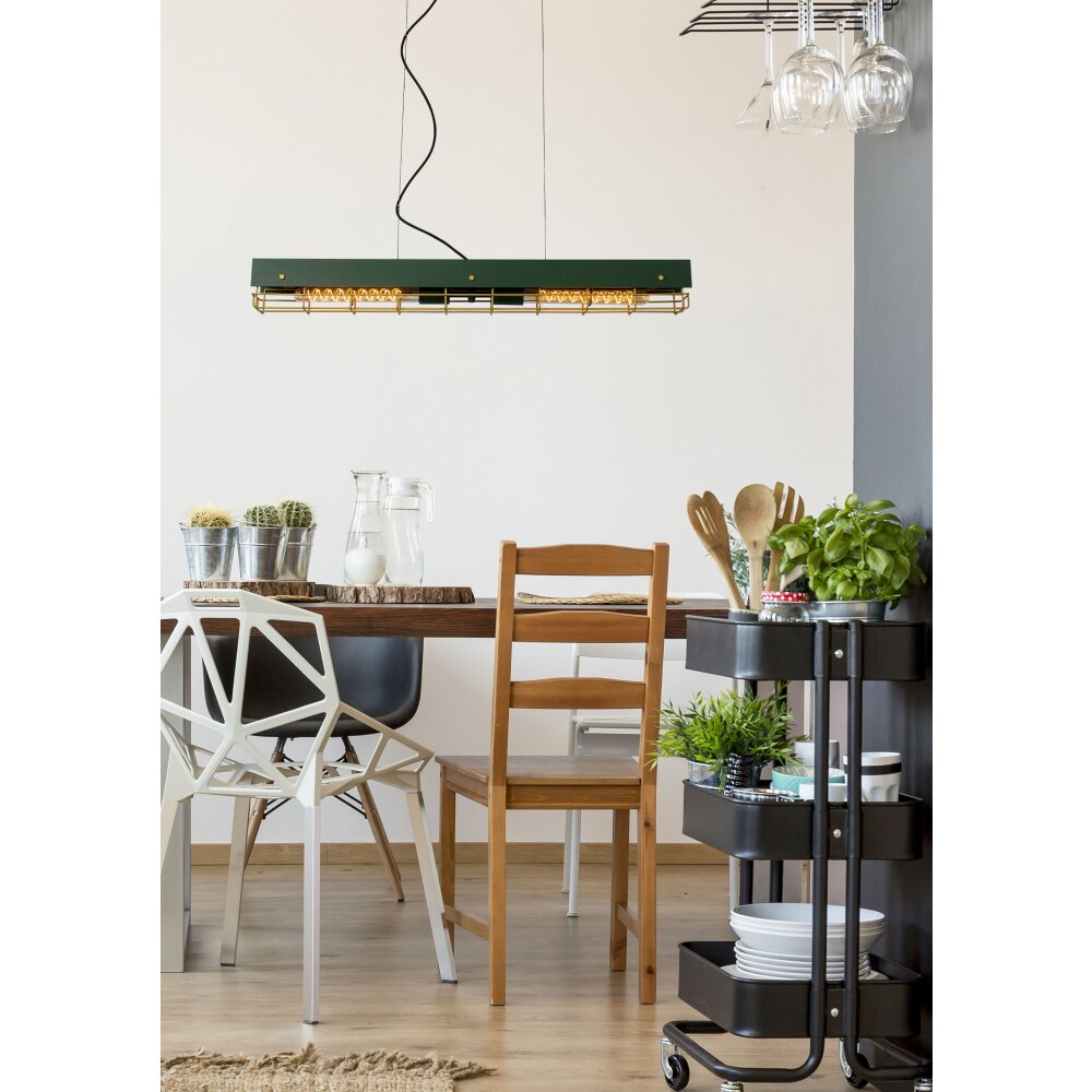 Lucide PENIGUET Pendelleuchte Grün, 2-flammig main product photo