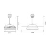 Globo CABRERA Deckenventilator LED Weiß, 1-flammig, Fernbedienung