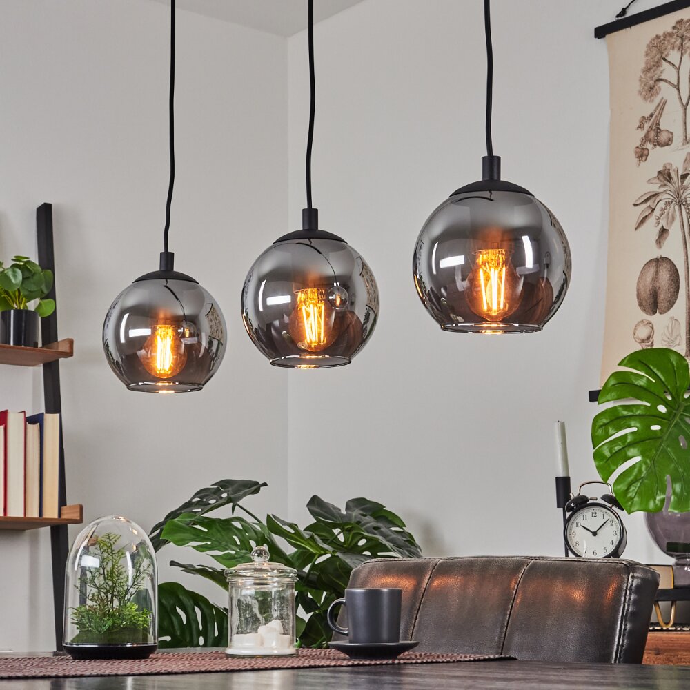Sernf Pendelleuchte Schwarz, 3-flammig main product photo