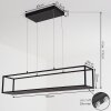 Ranquile Pendelleuchte LED Schwarz, 4-flammig