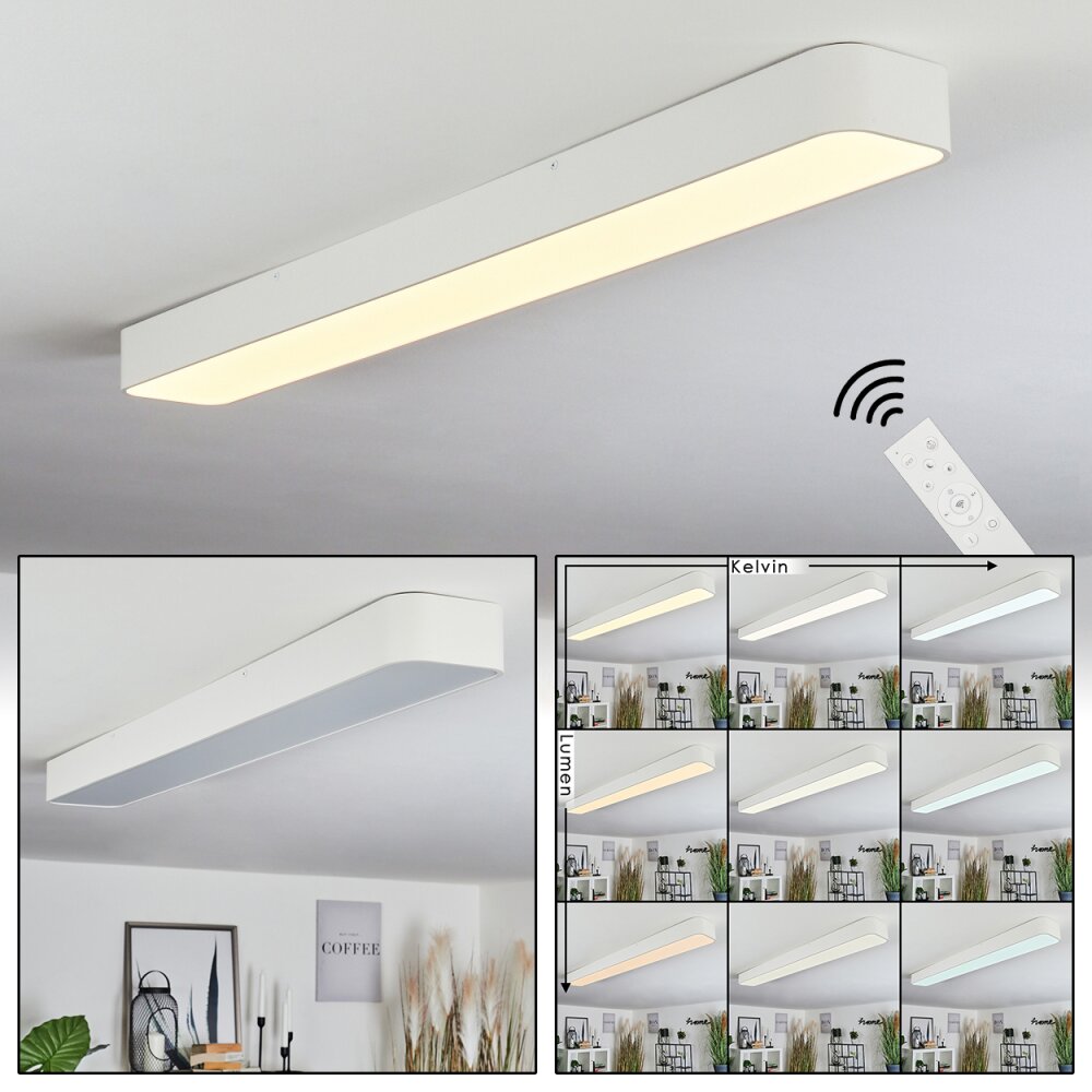 Iriondo Deckenleuchte LED Weiß, 1-flammig, Fernbedienung main product photo