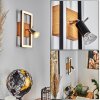 Deadwood Wandleuchte LED Schwarz, Weiß, 2-flammig