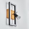 Deadwood Wandleuchte LED Schwarz, Weiß, 2-flammig
